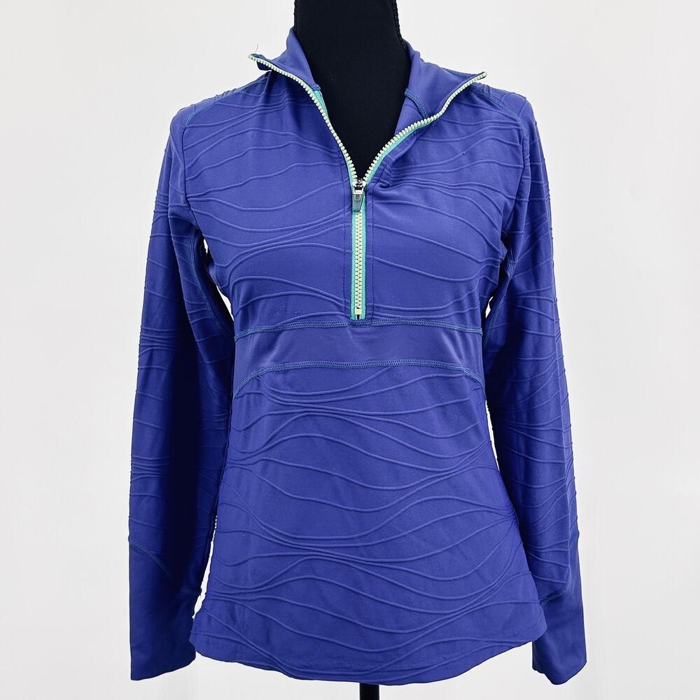 Title Nine 1/4‎ Zip Pullover Shirt Women’s Long Sleeve Golf Running Top Blue M